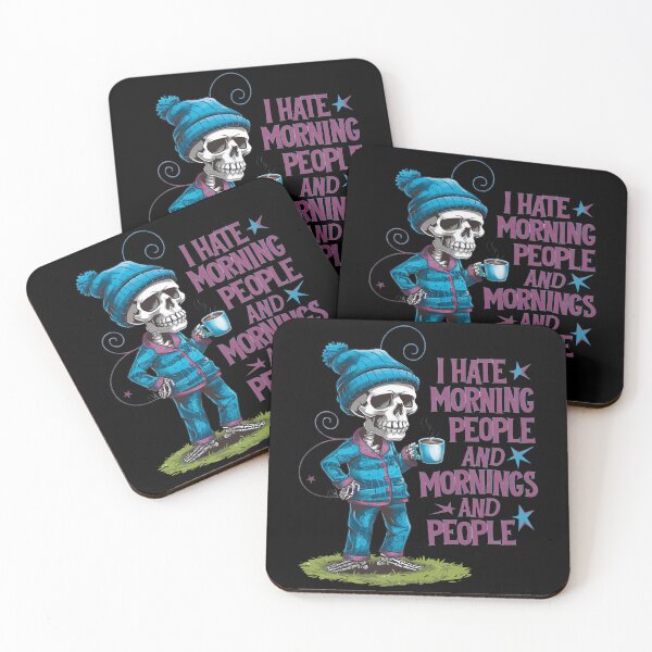Item preview, Funny Skeleton I Hate Morning People And Mornings And People designed and sold by legendaryskins.