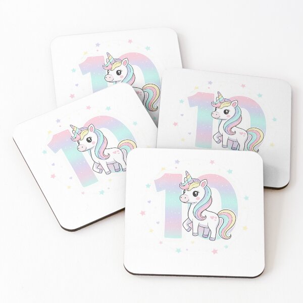 Item preview, Unicorn 10th Birthday Magic Rainbow Cute designed and sold by k3rstman1.