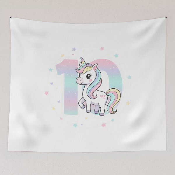 Item preview, Unicorn 10th Birthday Magic Rainbow Cute designed and sold by k3rstman1.
