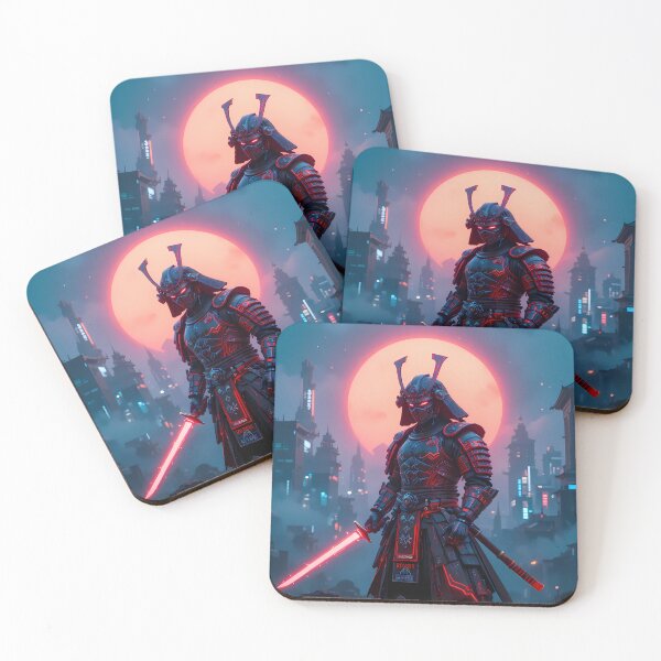 Item preview, Japan Urban Fantasy Warriors Creatures Neon Landscapes Art designed and sold by ART ATTACK ZONE.