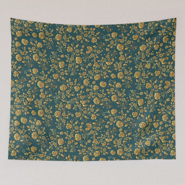Item preview, Golden floral pattern designed and sold by DREAMYOND.