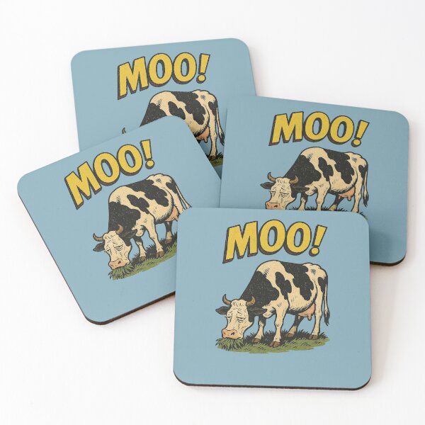 Item preview, Retro Grazing Cow “MOO!” – Vintage Farm Animal Comic Design designed and sold by The Devil's Bargain.