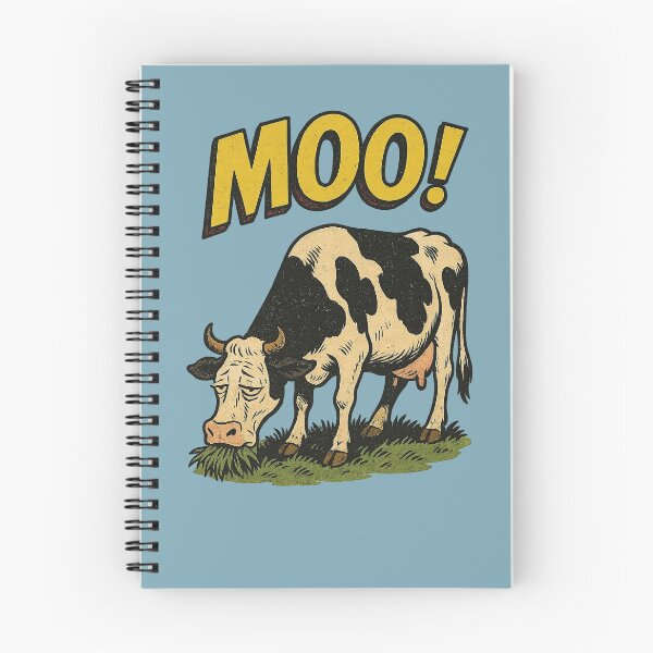 Item preview, Retro Grazing Cow “MOO!” – Vintage Farm Animal Comic Design designed and sold by The Devil's Bargain.