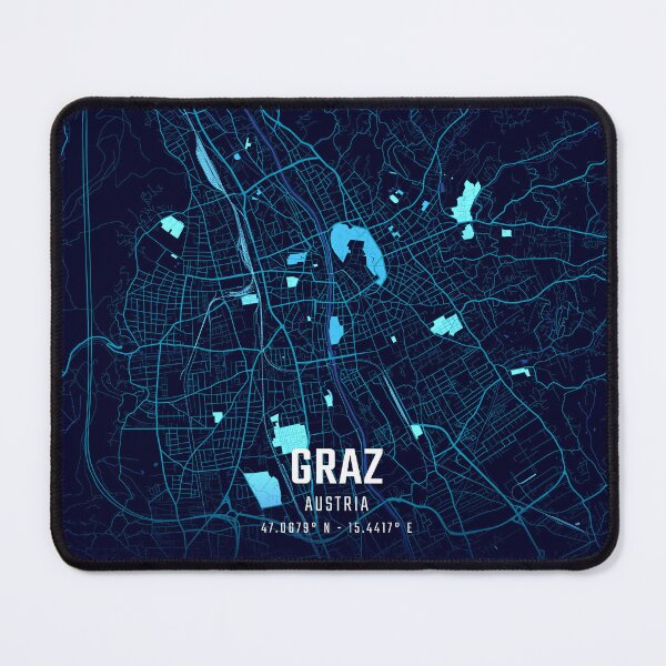 Item preview, Graz Midnight City Map designed and sold by HomeLivingCo.