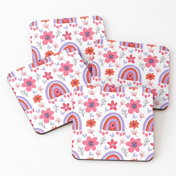 Item preview, Boho Rainbow Floral Pattern In Lilac And Magenta designed and sold by DEC02.
