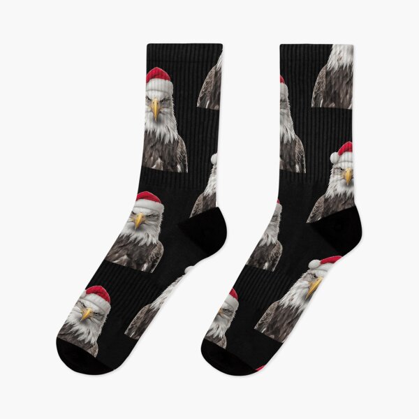 Item preview, Festive Bald Eagle with Santa Hat designed and sold by LazyOwlStore.
