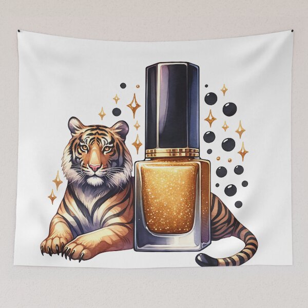 Item preview, Cute Tiger Nail Polish Art designed and sold by Printable-Cutie.