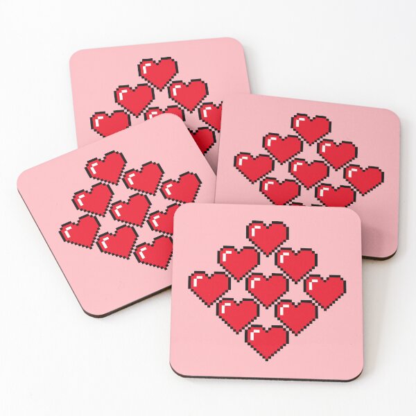 Item preview, Pixel Hearts Dense Offset Pattern designed and sold by illucalliart.