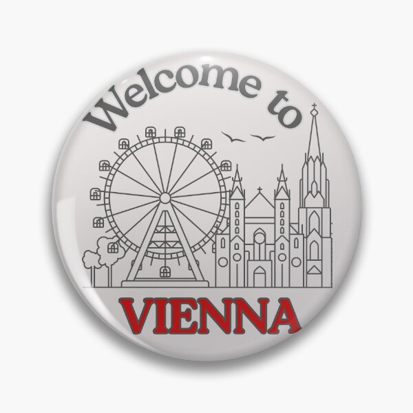 Artikelvorschau, Willkommen in Wien | Riesenrad & Stephansdom Line-Art-Design entworfen und verkauft von mycreastyle.