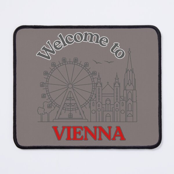 Item preview, Welcome to Vienna | Ferris Wheel & Cathedral Line Art Design designed and sold by mycreastyle.