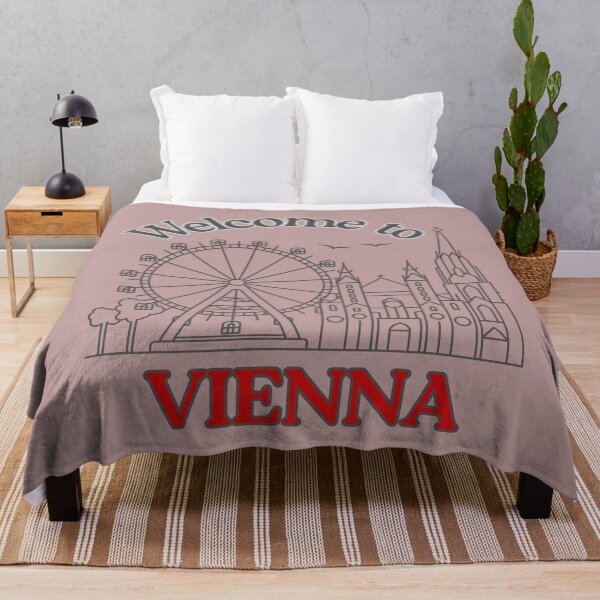 Artikelvorschau, Willkommen in Wien | Riesenrad & Stephansdom Line-Art-Design entworfen und verkauft von mycreastyle.