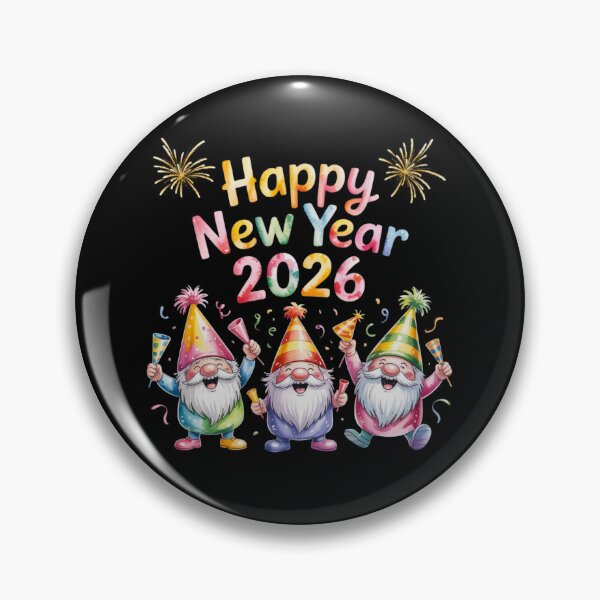 Artikelvorschau, Frohes neues Jahr 2026, Gnome entworfen und verkauft von FurrFunPrints.