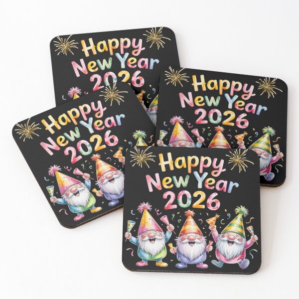 Item preview, Happy New Year 2026 Gnomes designed and sold by FurrFunPrints.