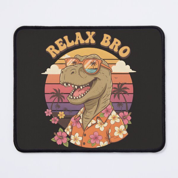 Item preview, Chill Dino in Hawaiian Shirt - Relax Bro designed and sold by Snifferius.