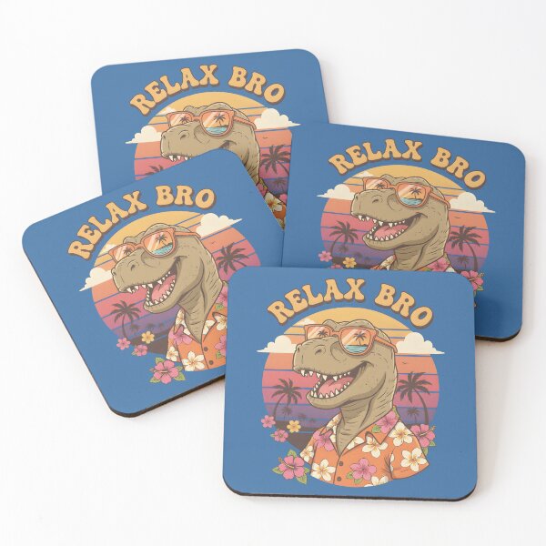 Item preview, Chill Dino in Hawaiian Shirt - Relax Bro designed and sold by Snifferius.
