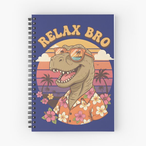 Item preview, Chill Dino in Hawaiian Shirt - Relax Bro designed and sold by Snifferius.