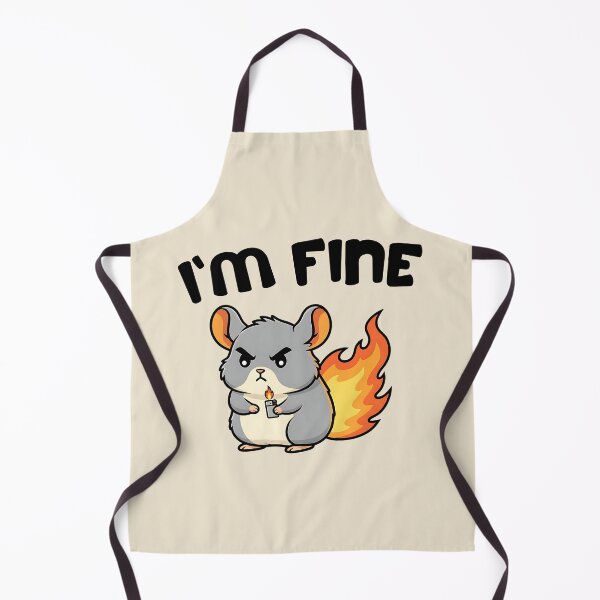 Item preview, Angry Chinchilla on Fire "I'm Fine" Funny Sarcasm designed and sold by AwesomeBeyondLimits.