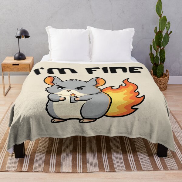 Item preview, Angry Chinchilla on Fire "I'm Fine" Funny Sarcasm designed and sold by AwesomeBeyondLimits.