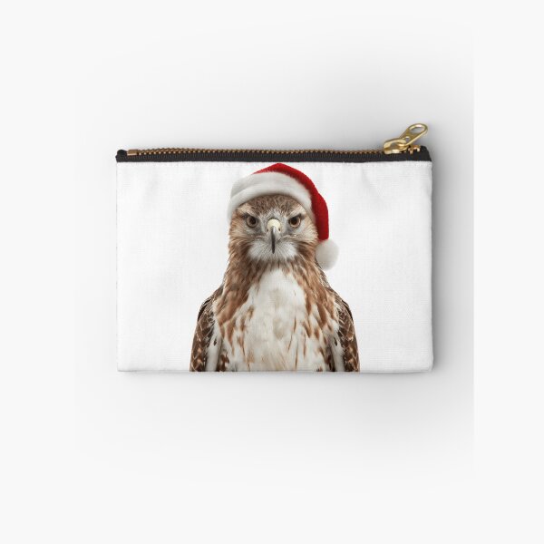 Item preview, Christmas Hawk with Santa Hat designed and sold by LazyOwlStore.