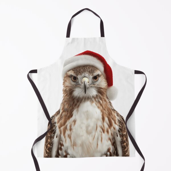 Item preview, Christmas Hawk with Santa Hat designed and sold by LazyOwlStore.