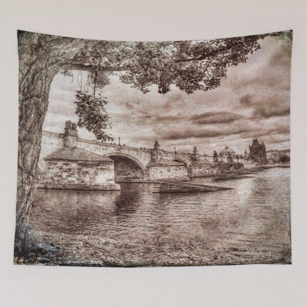 Item preview, Charles Bridge Prague Vintage Style designed and sold by Londonimages.