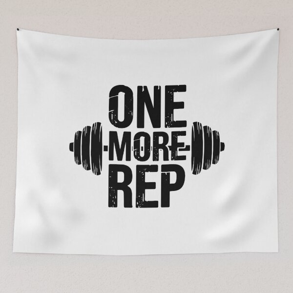 Item preview, One More Rep Gym Fitness Motivational Barbell designed and sold by ArtLabCreations.