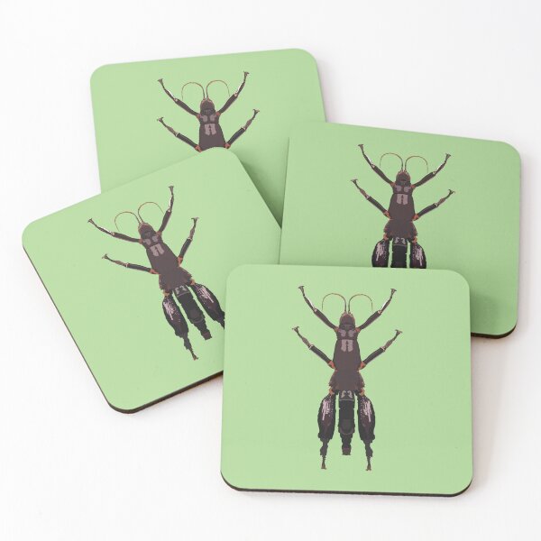 Item preview, L is for Lord Howe Island Stick Insect ,Lord Howe Stick Insect – Rare Giant Phasmid Wildlife Illustration designed and sold by PrettylittlepastelUk.