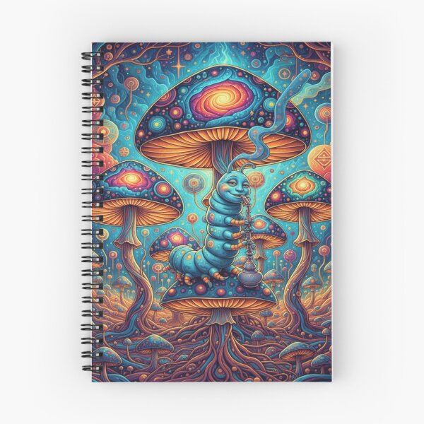 Item preview, Psychedelic Caterpillar on Cosmic Mushrooms designed and sold by Studio-DeLuz.