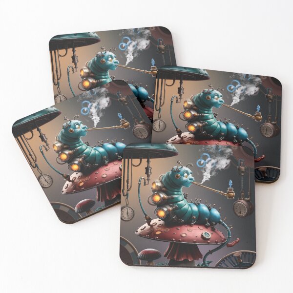 Item preview, Steampunk Caterpillar — Time Workshop on a Mushroom designed and sold by FusiTink.