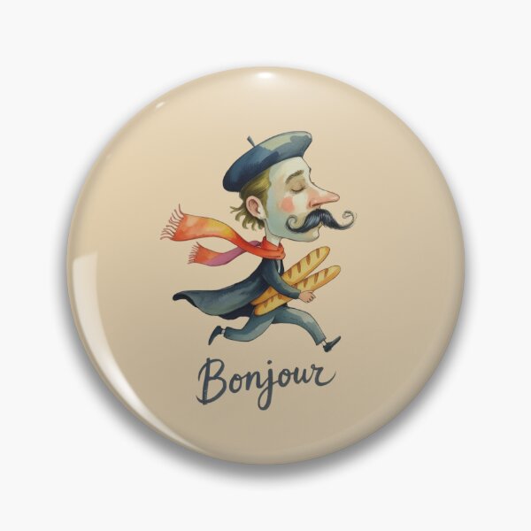 Item preview,  a stylized French character 'bonjour'  designed and sold by 123ks.