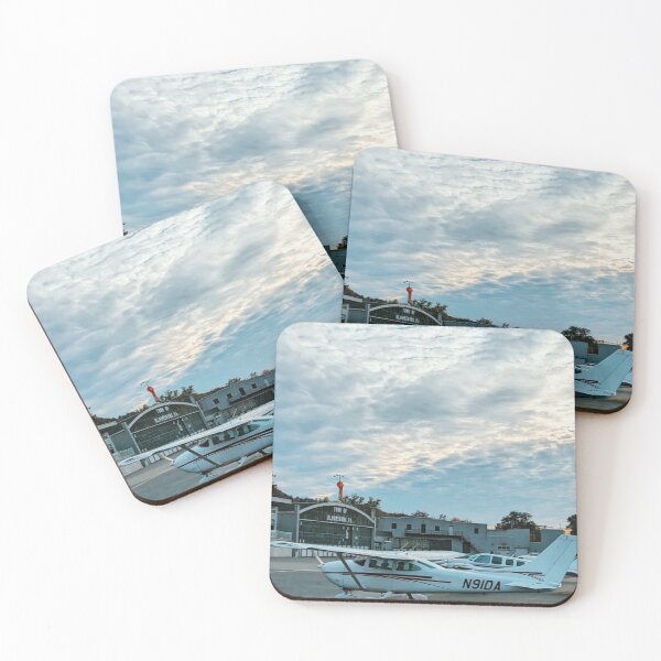Item preview, Photo with a white airplane N9IDA without people parked at the airport designed and sold by CraftMuse19.