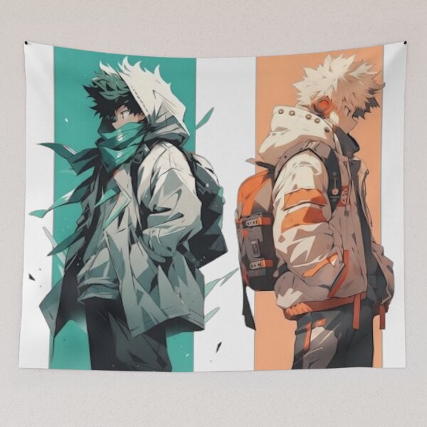 Item preview, Dual Anime Heroes Streetwear Fashion Illustration designed and sold by Evan-Tees.