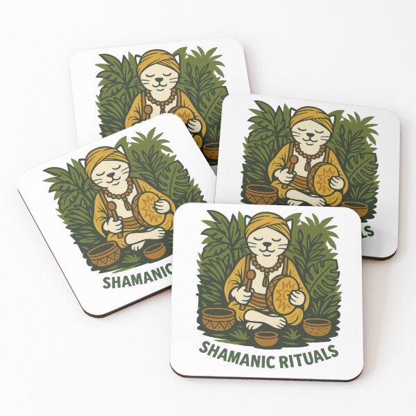 Item preview, Shamanic Cat – Yoga & Spiritual Graphic designed and sold by ZenCatZone.