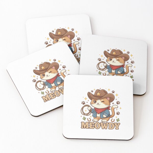 Item preview, Womens Meowdy Cat Cowboy Cute Western Kitty Pun Funny Country Cat Shirt designed and sold by Omarmadani.