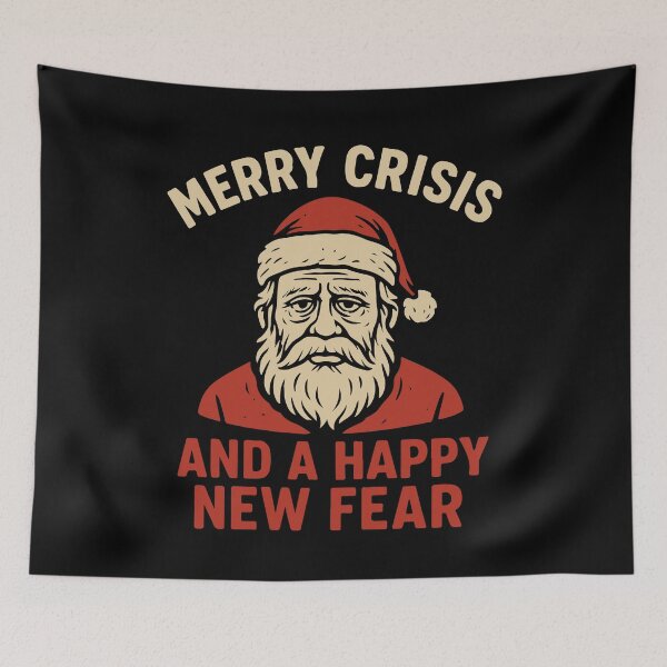 Item preview, Merry Crisis And A Happy New Fear Funny Santa designed and sold by LuminOrb.