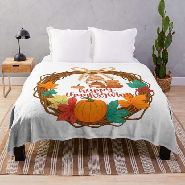 Item preview, Happy Thanksgiving Gnome Wreath – Autumn Pumpkin Fall Decor designed and sold by DesignArtist.ia.