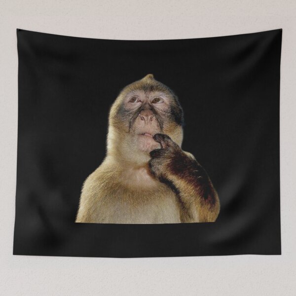 Item preview, Funny Monkey Thinking Meme designed and sold by klaro45.