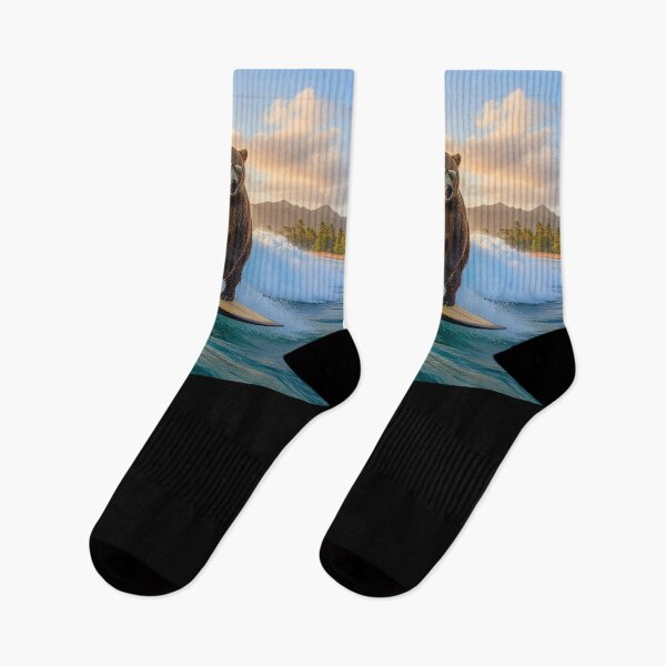 Item preview, Surfing Bear Shreds the Wave designed and sold by Skullet-Designs.