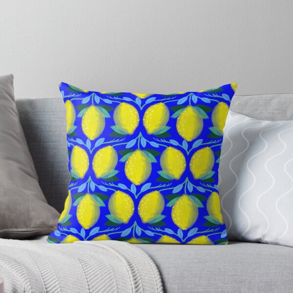 Item preview, ANNA’S APRON LOVELY LEMONS ROYAL BLUE designed and sold by Marni Scofidio Desi9ns.