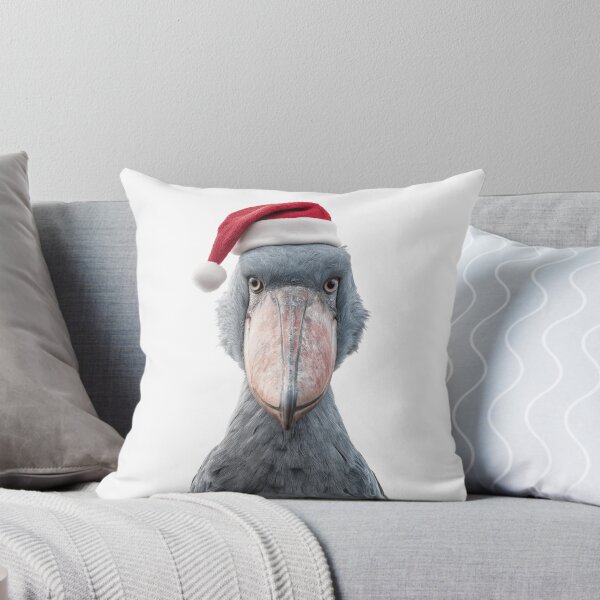 Item preview, Festive Shoebill Stork with Santa Hat designed and sold by LazyOwlStore.