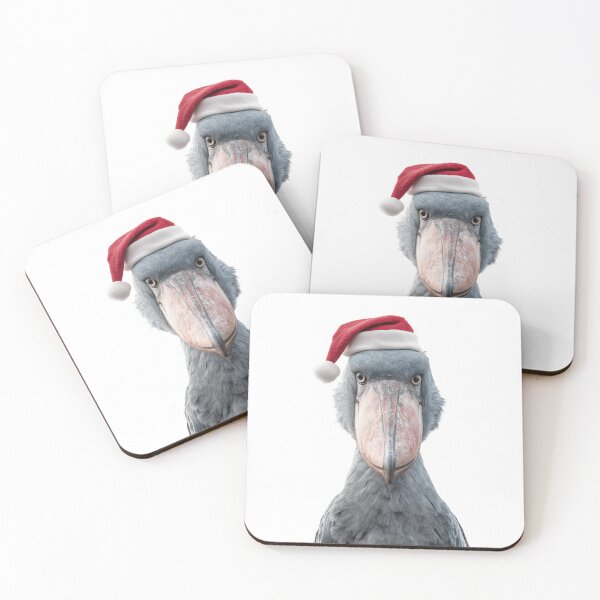 Item preview, Festive Shoebill Stork with Santa Hat designed and sold by LazyOwlStore.