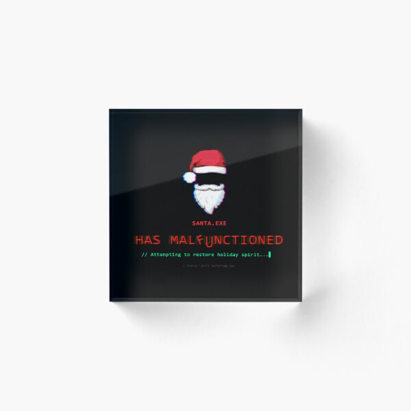 Artikelvorschau, SANTA.EXE hat eine Fehlfunktion – Lustiges Glitch-Art-Weihnachtsdesign für Programmierer, Gamer und Technikbegeisterte entworfen und verkauft von S.S.S.