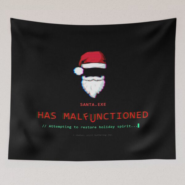 Item preview, SANTA.EXE Has Malfunctioned – Funny Glitch Art Christmas Design for Programmers, Gamers and Tech Lovers designed and sold by S.S.S.