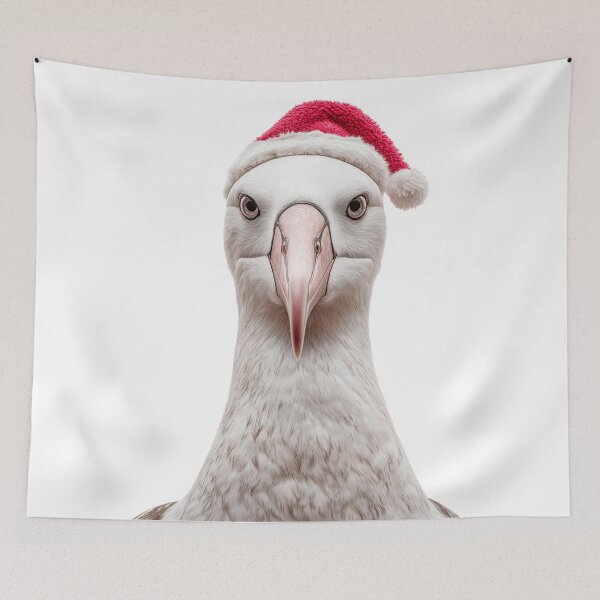 Item preview, Christmas Albatross with Santa Hat designed and sold by LazyOwlStore.
