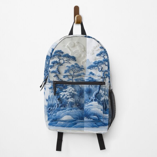 Item preview, Willow Pattern 3D-effect Landscape Japanese Inspired designed and sold by NickWhittleArt.