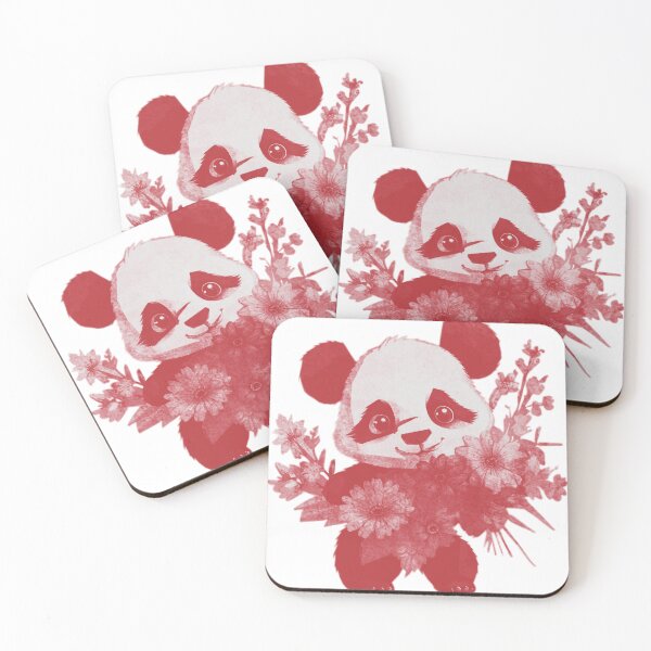 Item preview, Cute Baby Panda Holding Flowers designed and sold by kinpirks.