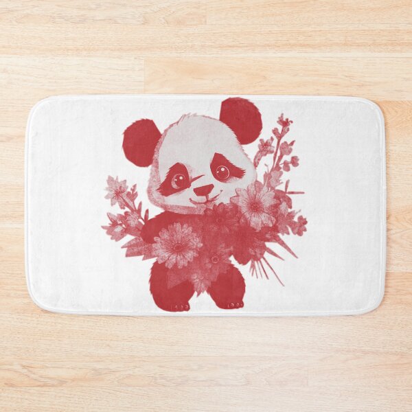 Item preview, Cute Baby Panda Holding Flowers designed and sold by kinpirks.