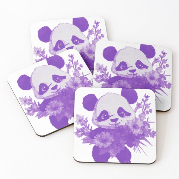 Item preview, Cute Baby Panda Holding Flowers designed and sold by kinpirks.