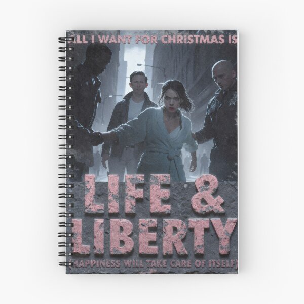 Aperçu de l'œuvre Tout ce que je veux pour Noël, c'est la vie et la liberté — Art de la résistance politique (Édition grunge) créée et vendue par Monkey Chéri Studio.