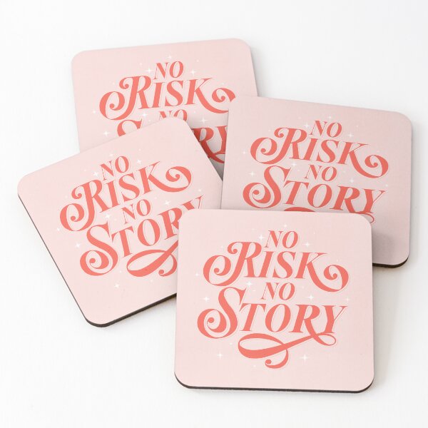 Item preview, No risk. No Story. Hand lettering. Motivational saying. Vintage. designed and sold by Sandra Brezina.